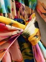 Foridol Floral Boho Tie Dyed Summer Long Sleeve Romper Playsuit Overall Beach Button Shirt Spring Wide Leg Romper Jumpsuit - Image 5