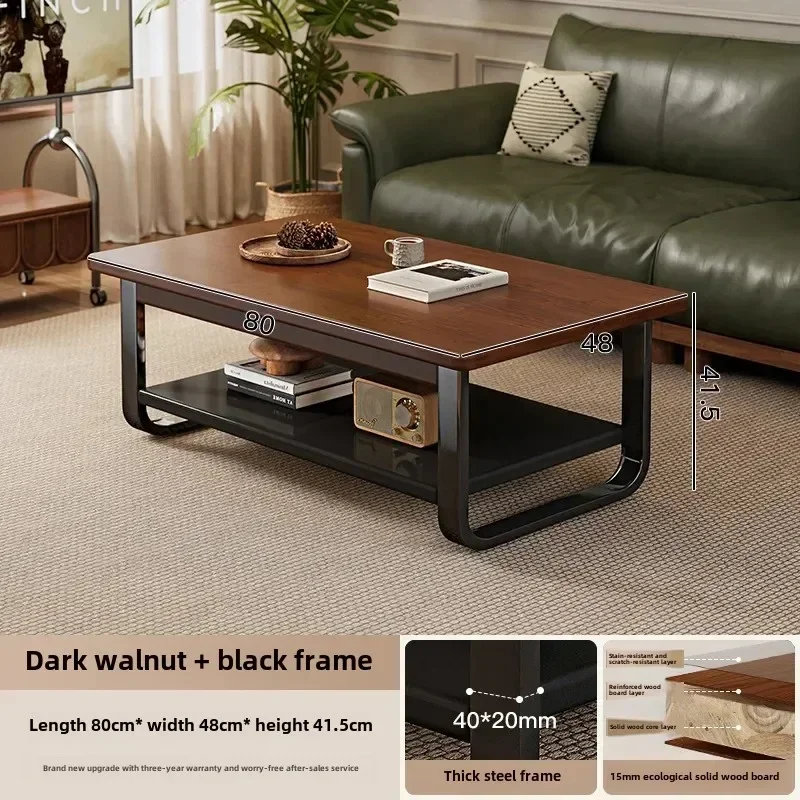 Mesa de centro de madera maciza para sala de estar, mesa de centro de alta gama para el hogar, mesa pequeña y sencilla moderna para apartamento, muebles de estilo chino