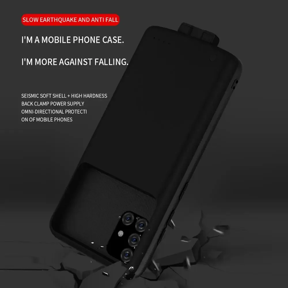 휴대용 충전기 커버 삼성에 적합한 갤럭시 A31 배터리 케이스, 5000mAh 마그네틱 보조 배터리 커버, 삼성에 적합한 A31 보조 배터리 케이스
