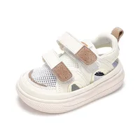 DIMI 2023 New Summer Baby Shoes Microfiber Leather Infant Toddler Sandals Fashion Breathable Mesh Baby Sport Sandals 1