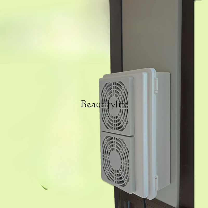 

Window Air Ventilation Recycle Systems Glass Punch-Free Left and Right Sliding Window Exhaust Fan