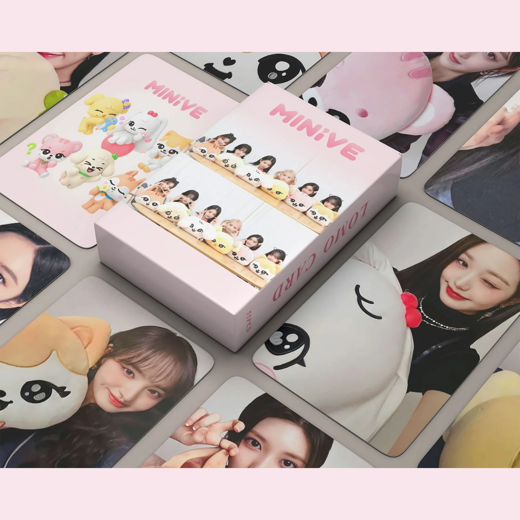 Kpop Ive Pop-Up Store Photo Cards 55Pcs Minive Pictorial Bright Film Lomo Cards Ins Style Cards Wonyoung Yujin Fans Collezioni