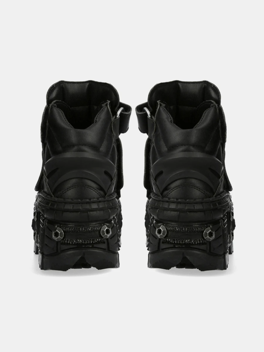 2024 Retro Tank Bottom Dark Punk Muffin Bottom Leather Metal High-Top Shoes Men and Women Same Style Platform Street Style Pumps