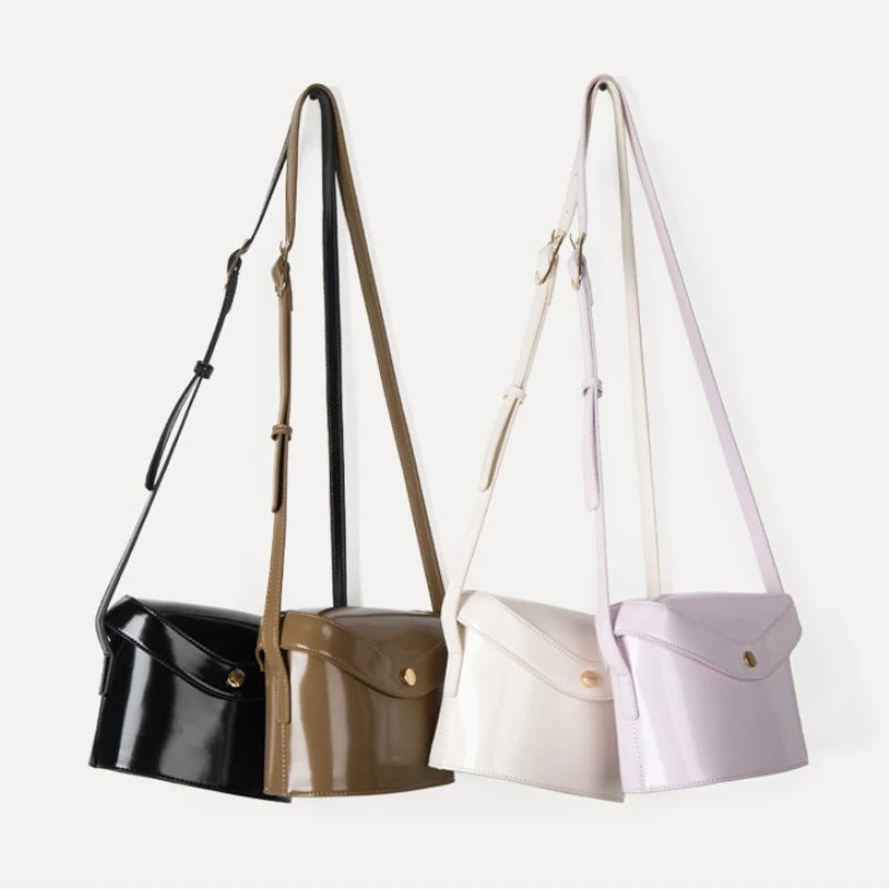 New Shoulder Bag PU Leather Texture Trendy Design Crossbody Bag Casual Travel All-match Solid Color Phone Pouch Purse Handbag