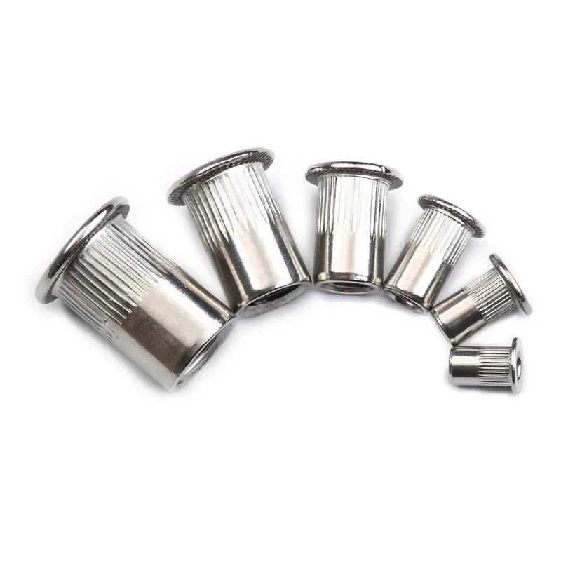 50/93Pcs M3/M4/M5/M6/M8/M10 Stainless Steel/Carbon Steel Rivnut Countersunk Riveted Nut Insert Nutsert Flat Head Cap Rivet Nut