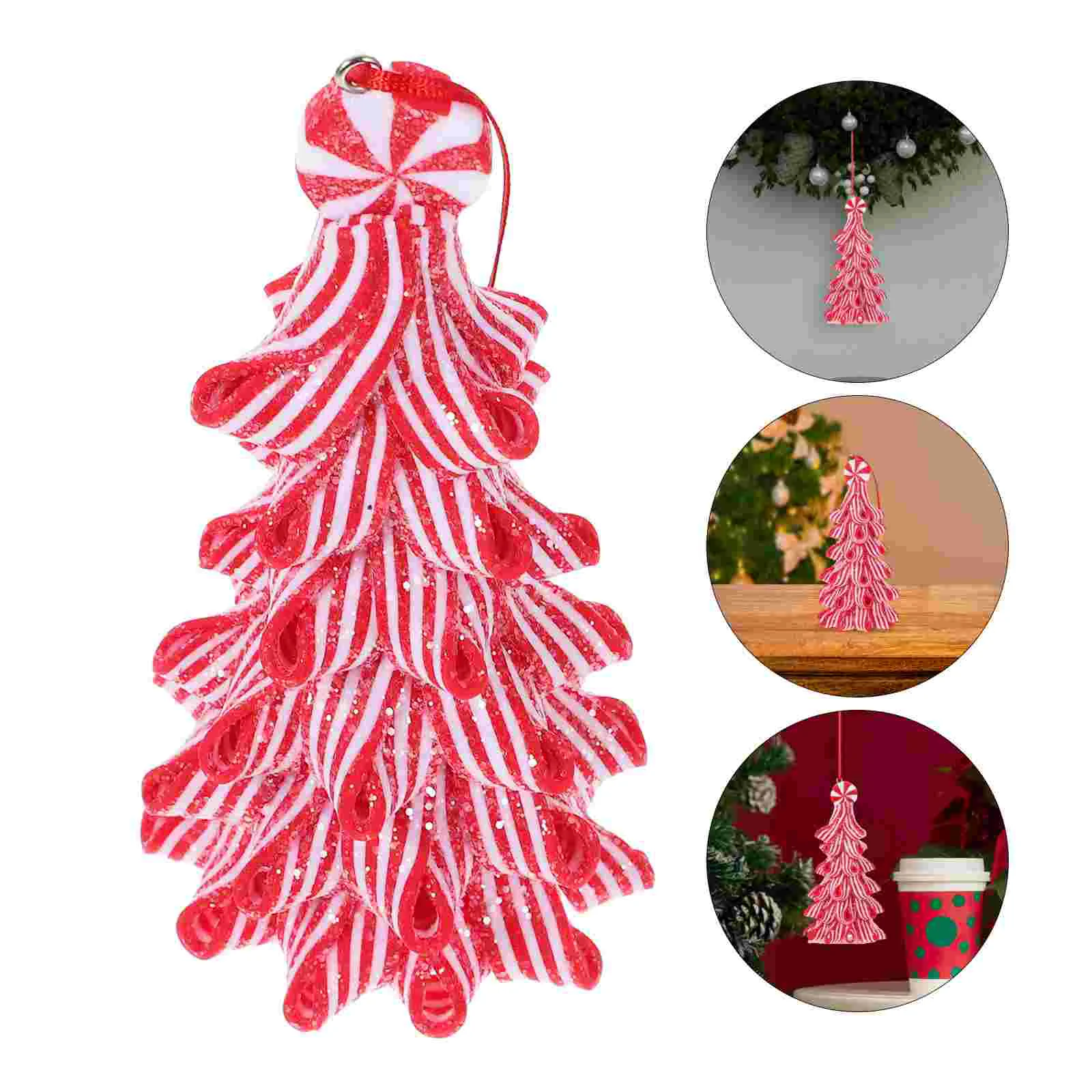 

Festival Artware Candy Christmas Tree Desktop Model Tabletop Xmas Scene Layout Prop Candy Pendant Home Desktop Decor Accessories