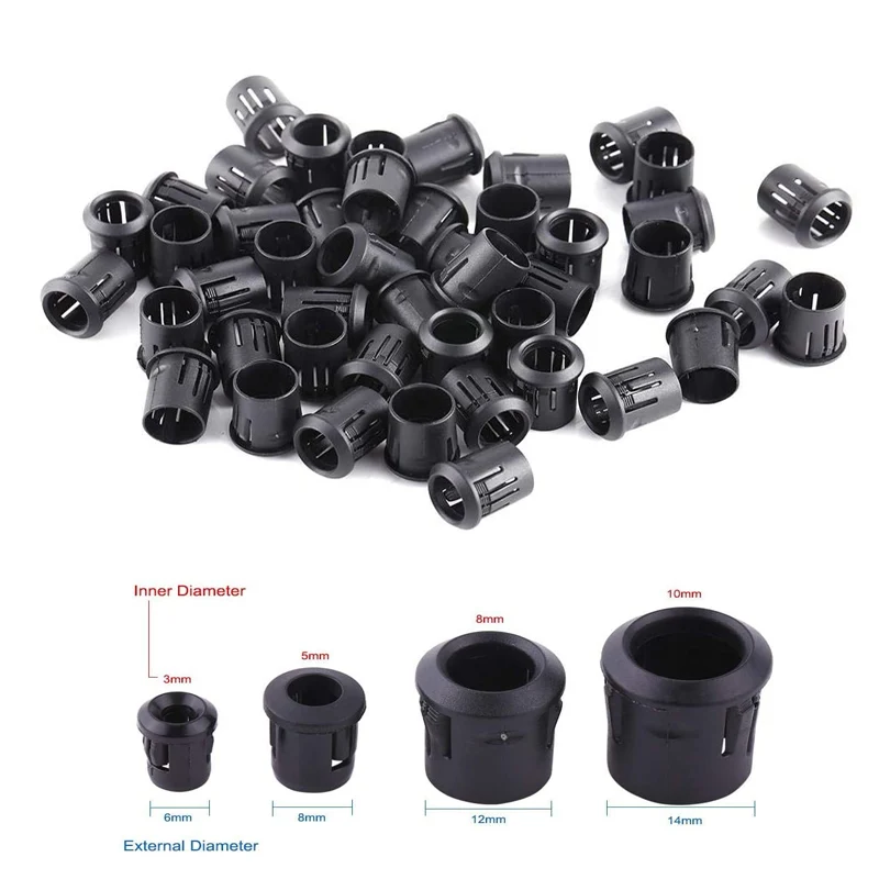 

100pcs~25pcs Black Plastic Lamp Bases 3mm/5mm/8mm/10mm LED Diode Holder Black Clip Bezel Socket Mount DIY Light Emitting Diode