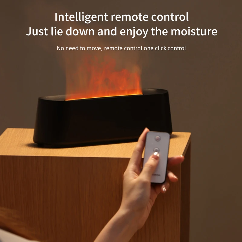 Flame Diffusers for Essential Oils 300ML Aroma Diffuser Humidifier with RGB Light Remote Control for Home Office 5