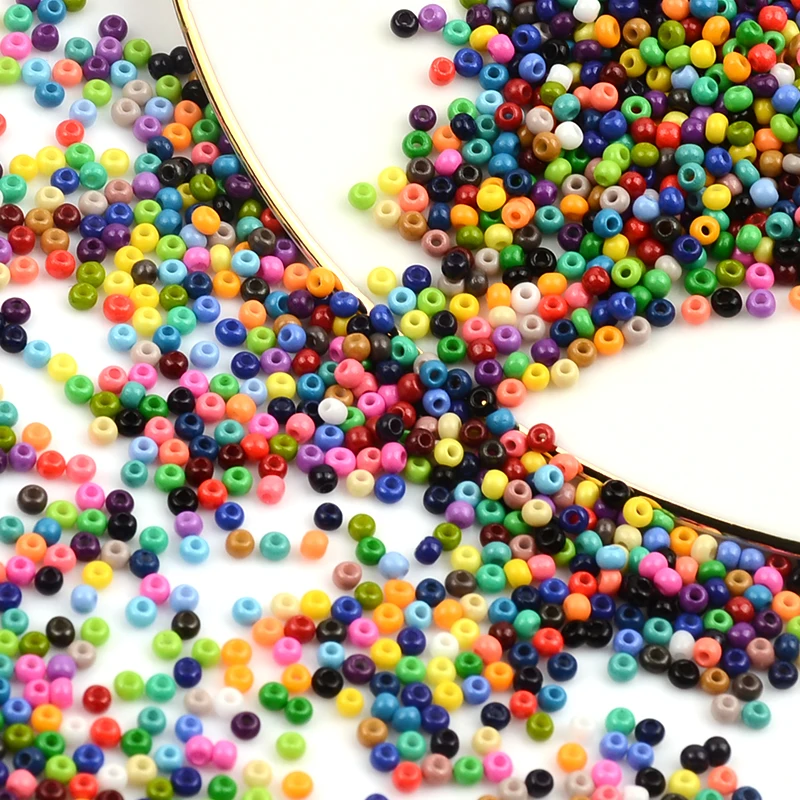 Approx.1000 2MM Czech Glass Seed Beads for Jewelry Making Handmade