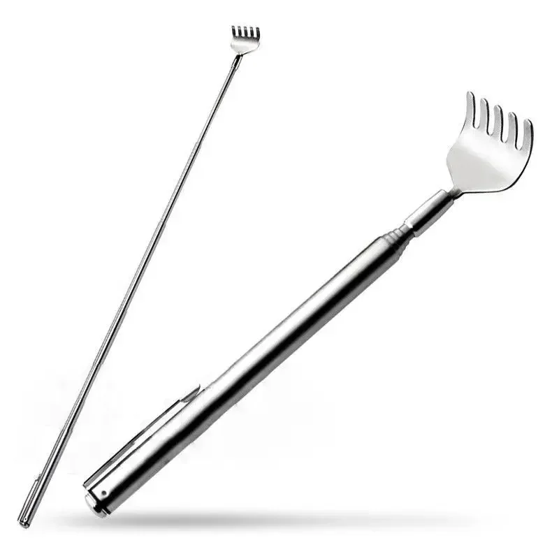 Portable Stainless Steel Telescopic Pen Clip Back Scratcher Itch Scratch Tool Adjustable 15cm-50cm back scratchers tickle tool