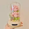 Clockwork rotating music box, building blocks, roses, bells, orchids, puzzle assembly set, Valentine's Day gift 3