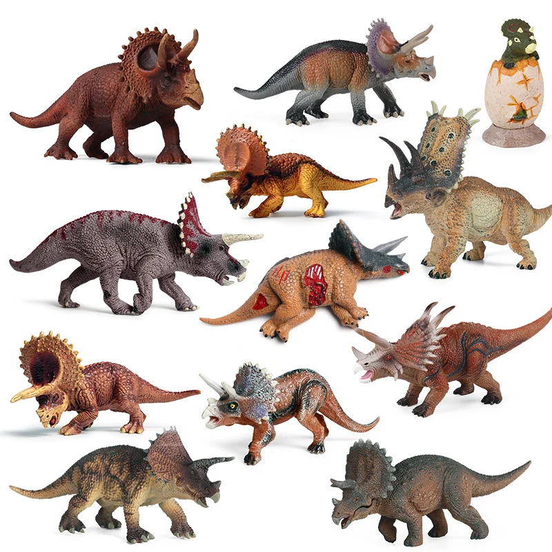 

Oenux Dinosaurs World Simulation Jurassic Triceratops Animals Model Action Figures PVC Hight Quaclity Collection Toy Kids Gift