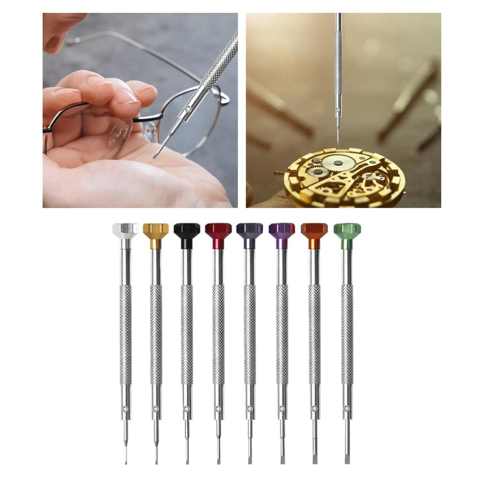8 Pieces Watchmakers Screwdrivers Small Screwdriver Set for Glasses Cameras