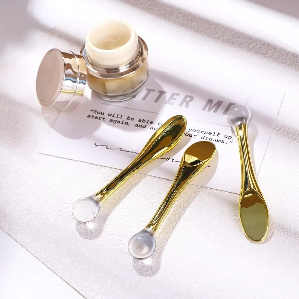 Makeup Tools Acrylic Cosmetic Spatulas Scoop Face Cream Mask Mud Mixing Spoon DIY Absorb Roller Facial Applicator 3/5Pcs