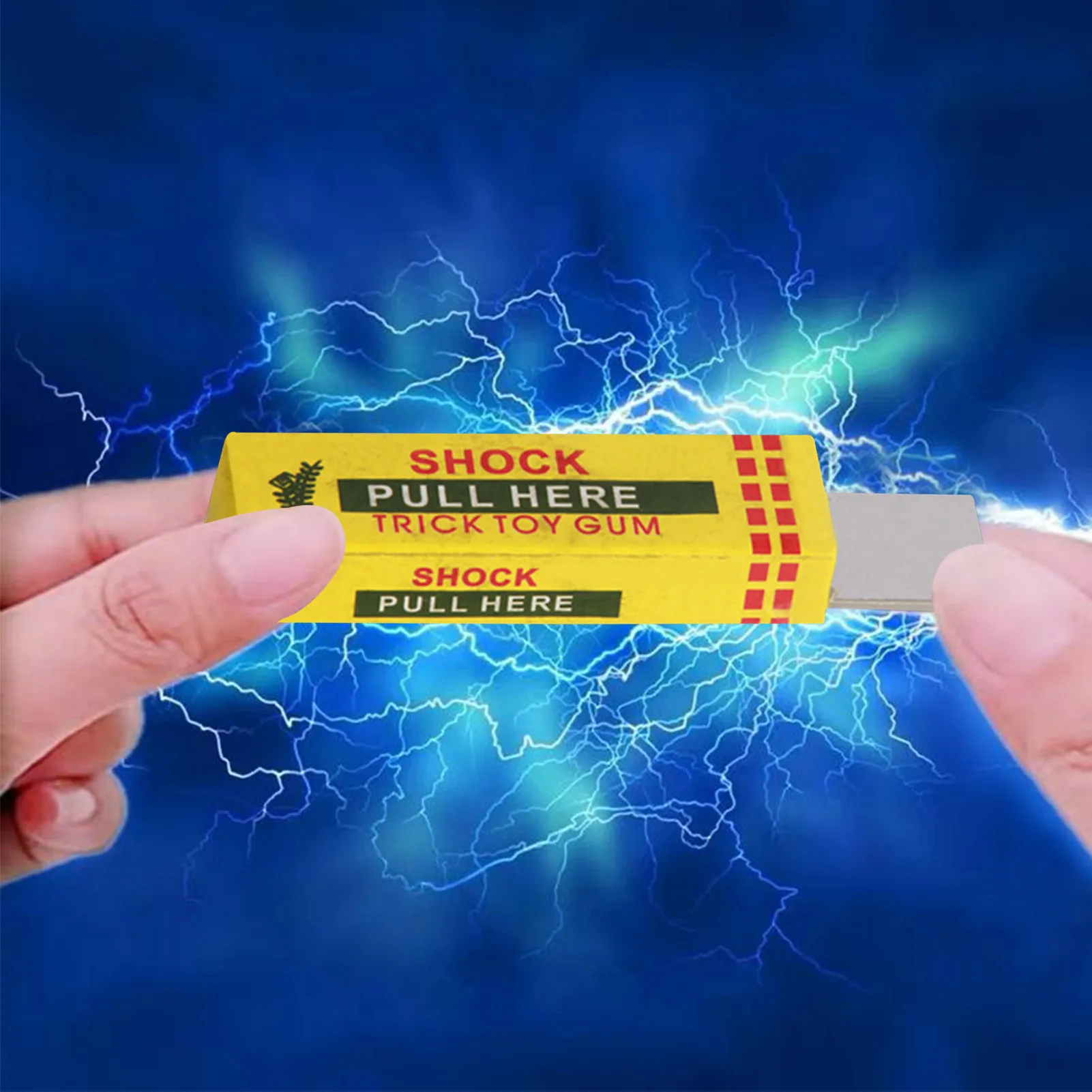 Funny Electric Shock Joke Chewing Gum Safety Pull Head Shocking Toys Kid Chewing Gum Prank Toys Gift Gadget Prank Trick Gag