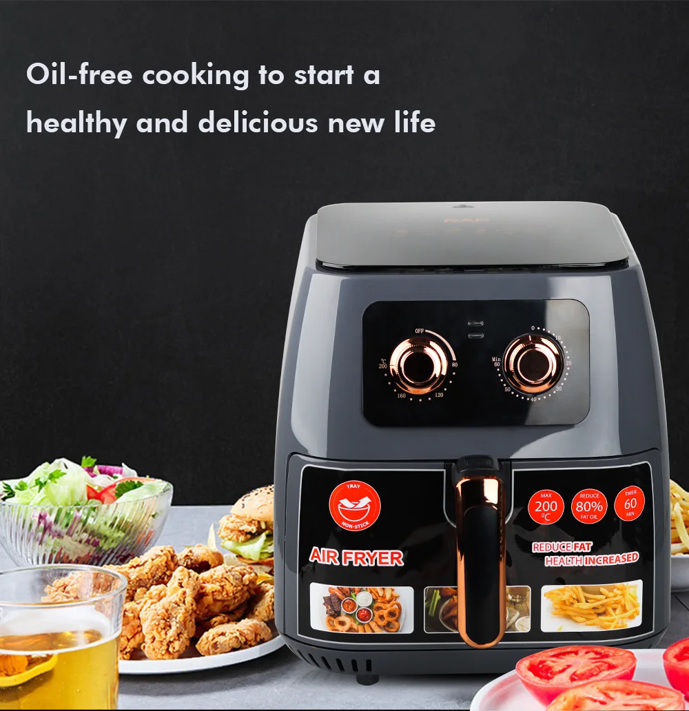 Raf Air Fryer 8 Liter Multi-Functional Intelligent 1700W Automatic Fryer
