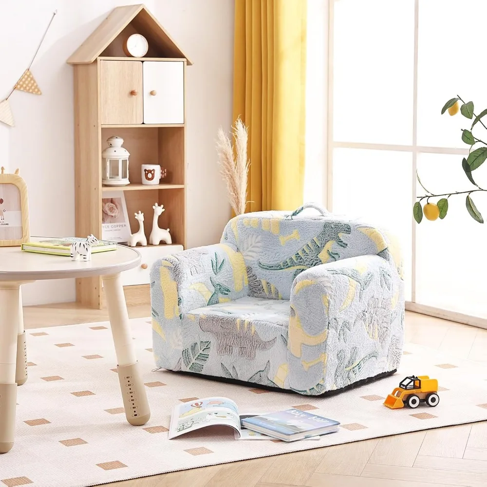 Kids Sofa,Children Couch with Carrying Handle,Side Pockets,Toddler Armrest Chair, Lightweight Children Sofa Chair,Kid Read Sofa 3