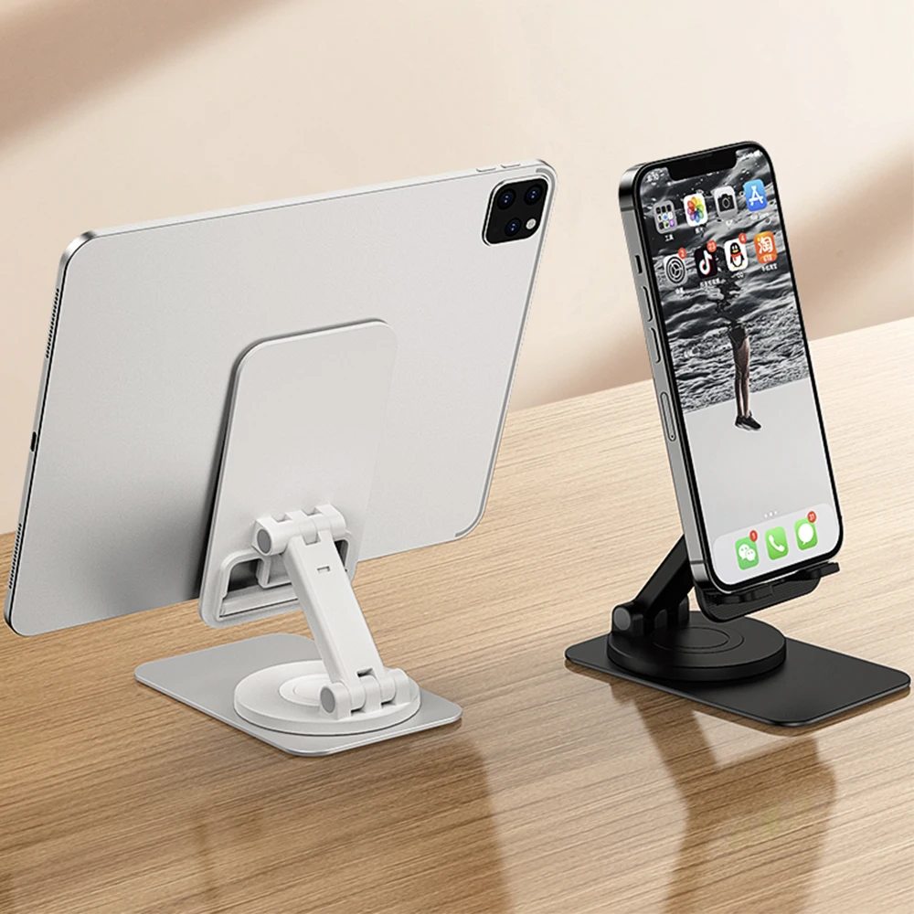 

360° Metal Desk Mobile Xnyocn Phone Holder Stand for IPhone IPad Xiaomi Adjustable Desktop Tablet Cell Phone Lazy Bedside Stand