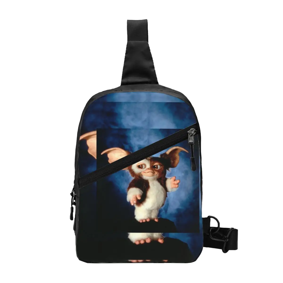 

Cool Gremlins Mogwai Crossbody Sling Backpack Men Cute Gizmo Shoulder Chest Bags for Hiking