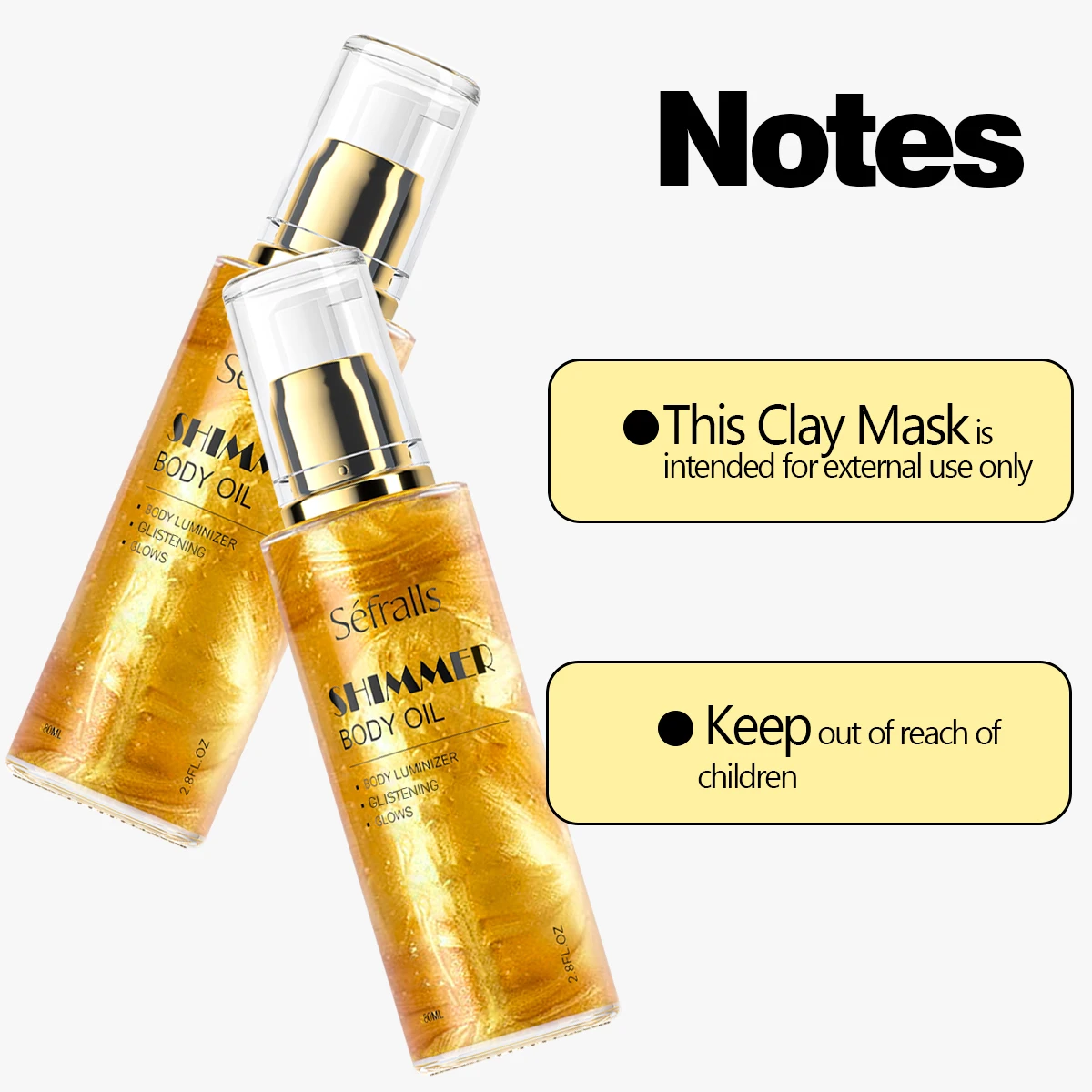 S&eacute;fralls Shimmer Body Oil 80ml quicksand highlight oil brighten face body repair highlight oil diamond muscle body glitter