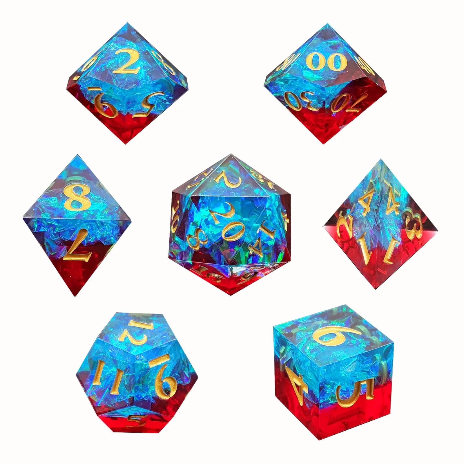 Epic Forge Juego De 7 Dados De Resina – Insertados Con Mini Murciélagos, En Caja – Para D&D Y Juegos De Rol