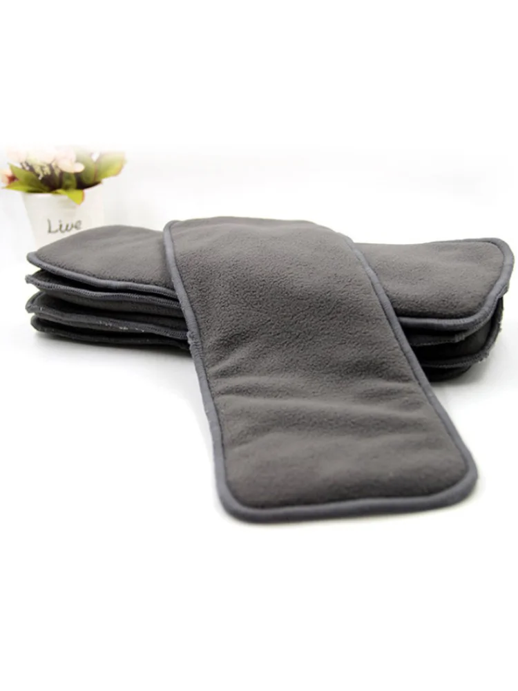~Washable Adult Diaper 5 Layers Bamboo Charcoal Cloth Nappy Liner Insert Pad.