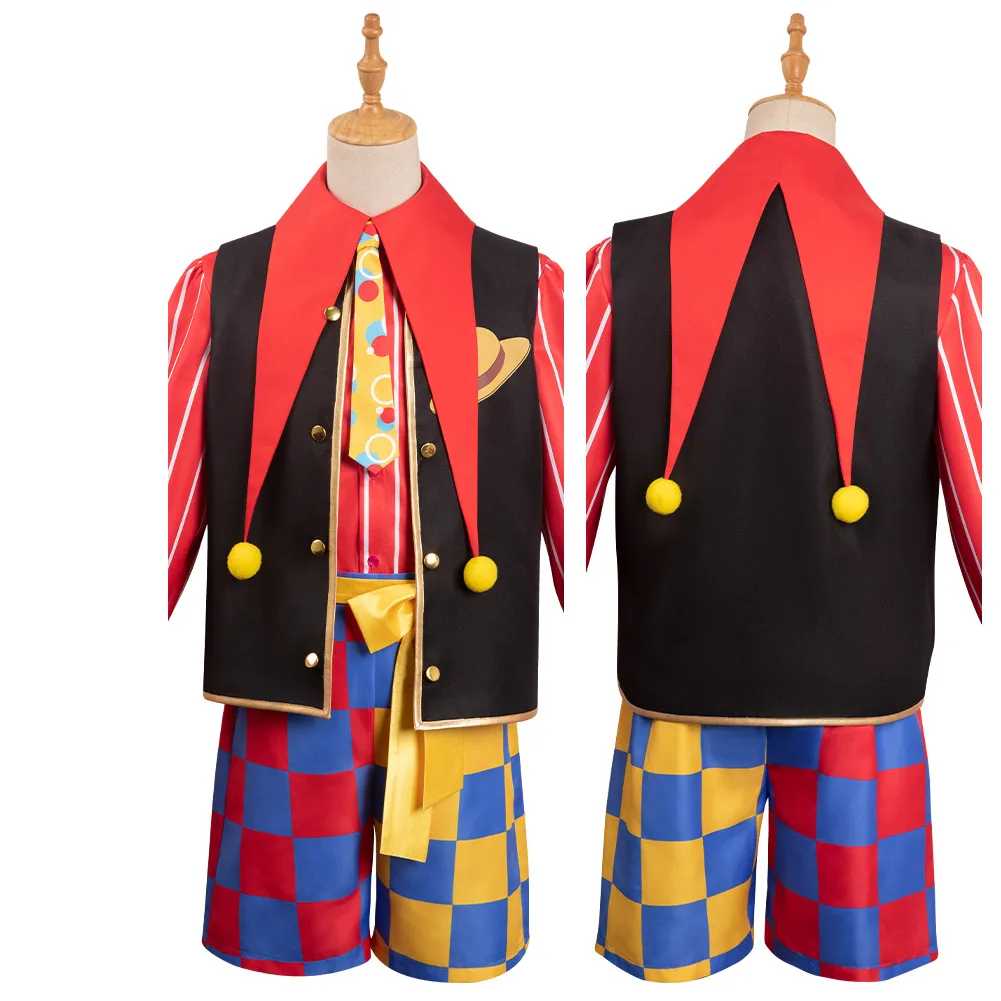 

Luffy Cosplay Costume Anime One Piece Uniform Outfits Men Boy Tops Shirt Vest Shorts Set Adult Halloween Carnival Party Suit