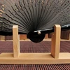Chinese Durable Base Bamboo Folding Hand Fan Display Stand Folding Hand Fan Stand Display Holder Home Decoration 2