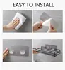 Bathroom Storage Rack Kitchen Organizer Shelf Black Shelves Corner Frame Iron Shower Punch Free Mounted Caddy Rack 6
