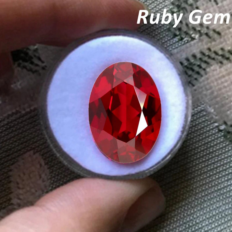 

Large Ruby Oval Faceted Cut 13×18mm 15.0ct VVS Loose Gem Passed UV Test Ruby Gemstone