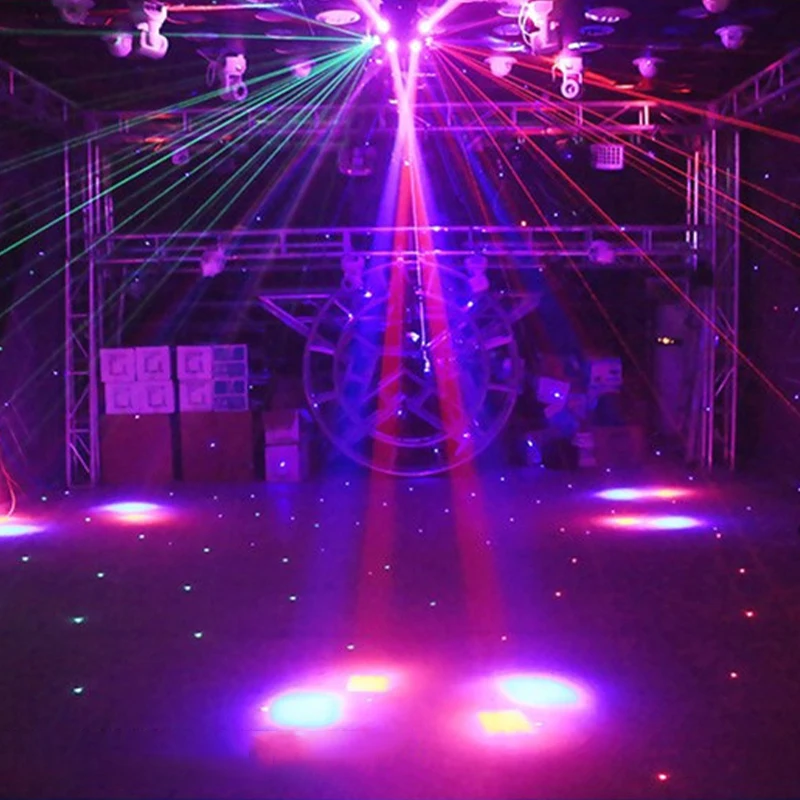 LED 레이저 조명 무대 빔 효과 축구 조명 DMX 사운드 제어 장치, DJ 디스코 바 KTV 쉐이킹 헤드, 12x10W