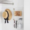Telescopic Curtain Rod Rail Wardrobe Closet Clothes Towel Hanging Pole Bathroom Shower Clothes Hanger Towel Bar Saving Space 5