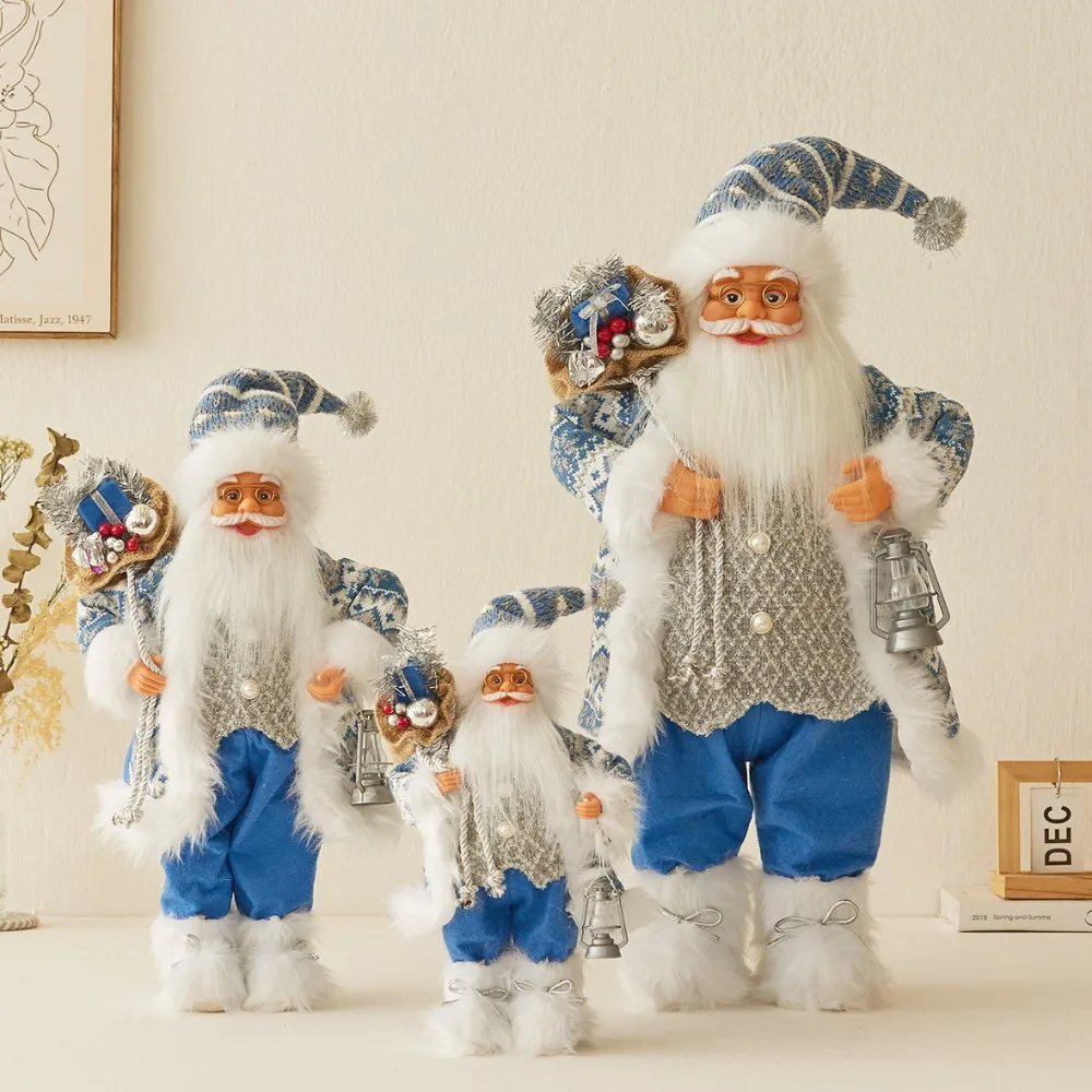 青いサンタクロース人形 プレゼント付き 青いサンタクロース人形 プレゼント付き