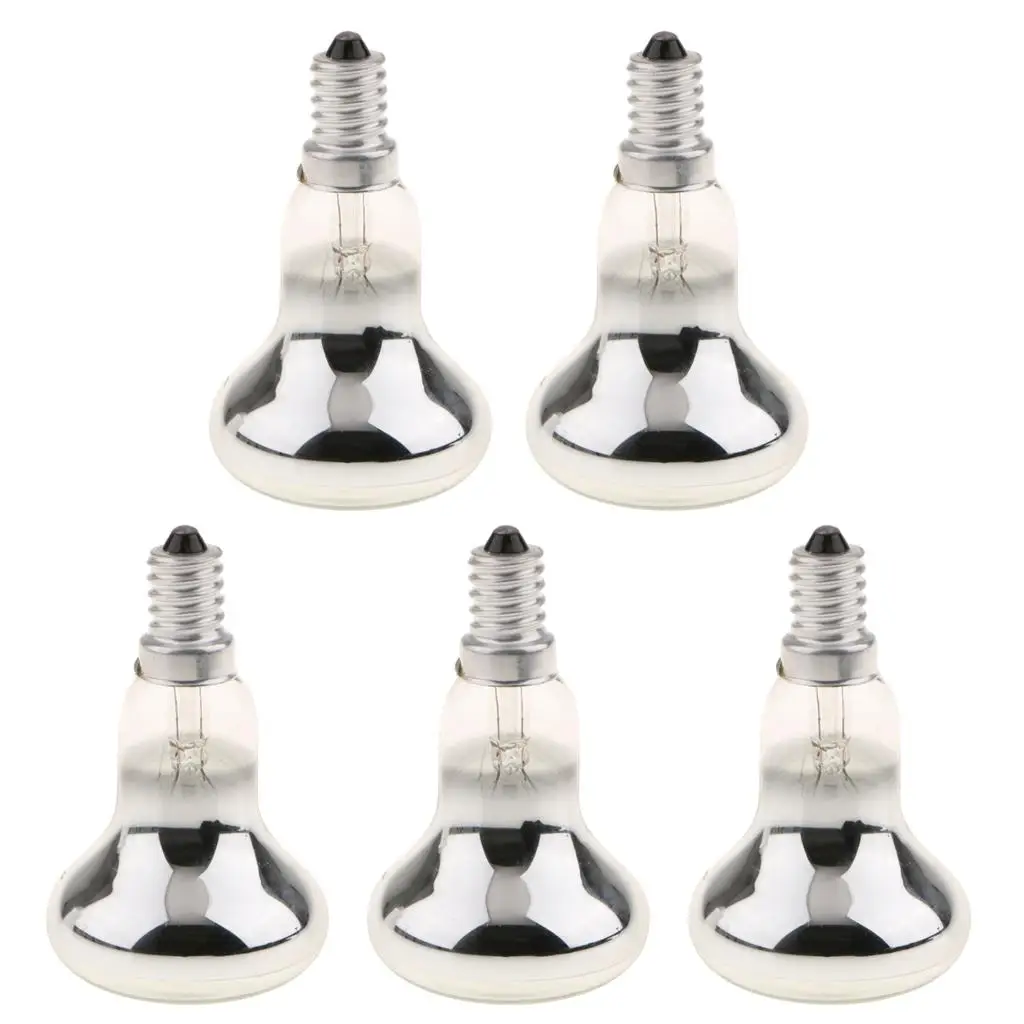 5x R50 SES E14 Clear Reflector Lamp Lightbulb Small Screw 40W 2