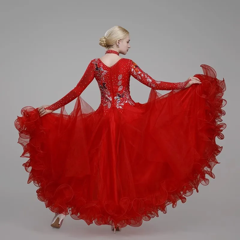 Ballroom Dance Competition Dress Women National Standard Modern Clothes Tango Waltz Stage Costumes High-end
