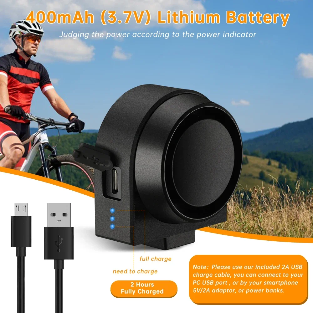 Goelely New Bike Alarm Wireless Remote Rechargeable Alarm For E-Bike Motorcycle Bicycle Scooter Car Volume Sensitive Adjustable