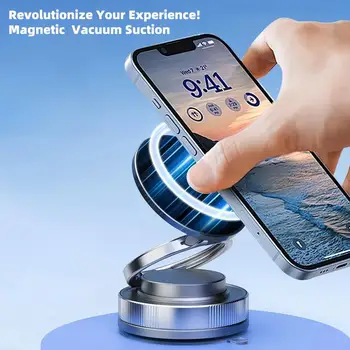 360 Adjustable Vacuum Magnetic Suction Cup Phone Mount Hands-Free Magnetic Cell Phone Holder for Cars Gym Mirror Smoot Hot Sales 2