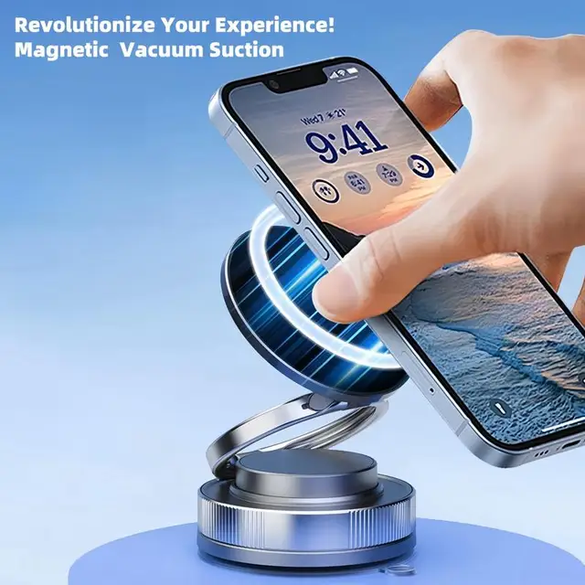 360 Adjustable Vacuum Magnetic Suction Cup Phone Mount Hands-Free Magnetic Cell Phone Holder for Cars Gym Mirror Smoot Hot Sales 2