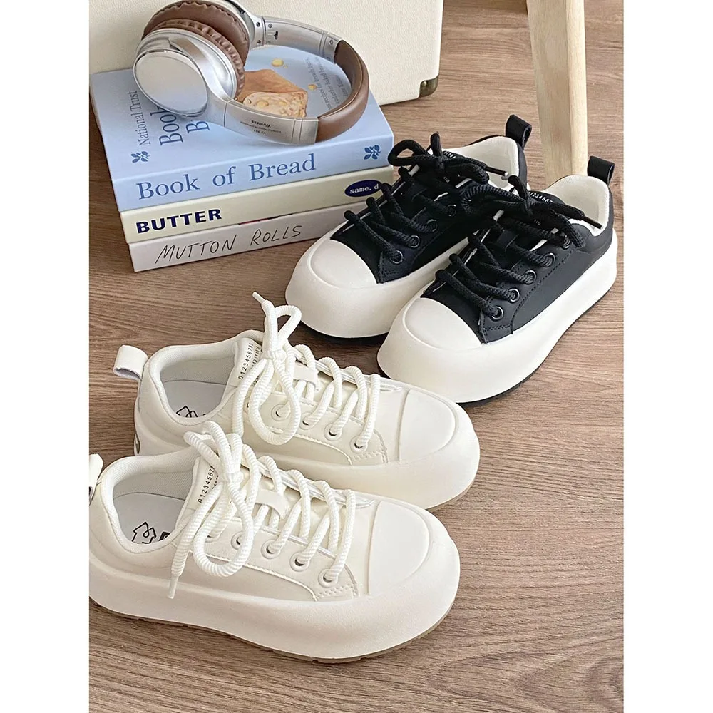 Unique Design Thick Soled Women Casual Shoes Spring and Autumn Soft Heels Round Toe Sports Shoes Women Shoes Outdoors 24-179