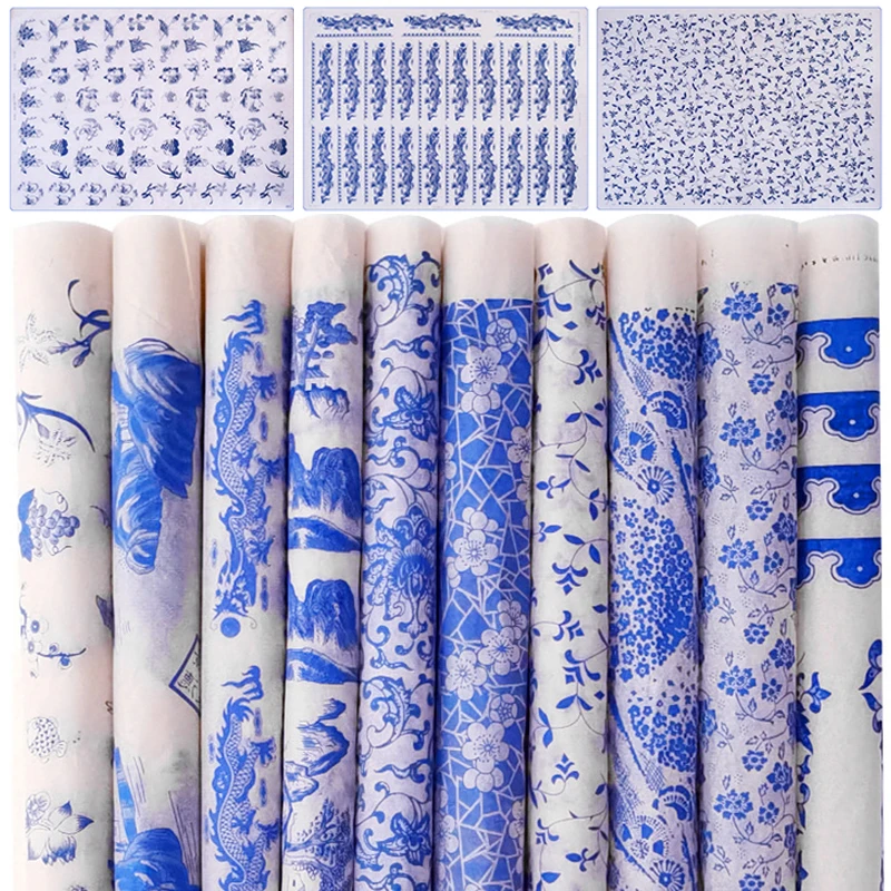 Pottery Ceramics Clay Transfer Paper Glaze Underglaze Colored Flower Paper Jingdezhen High Temperature Porcelain Decal Paper