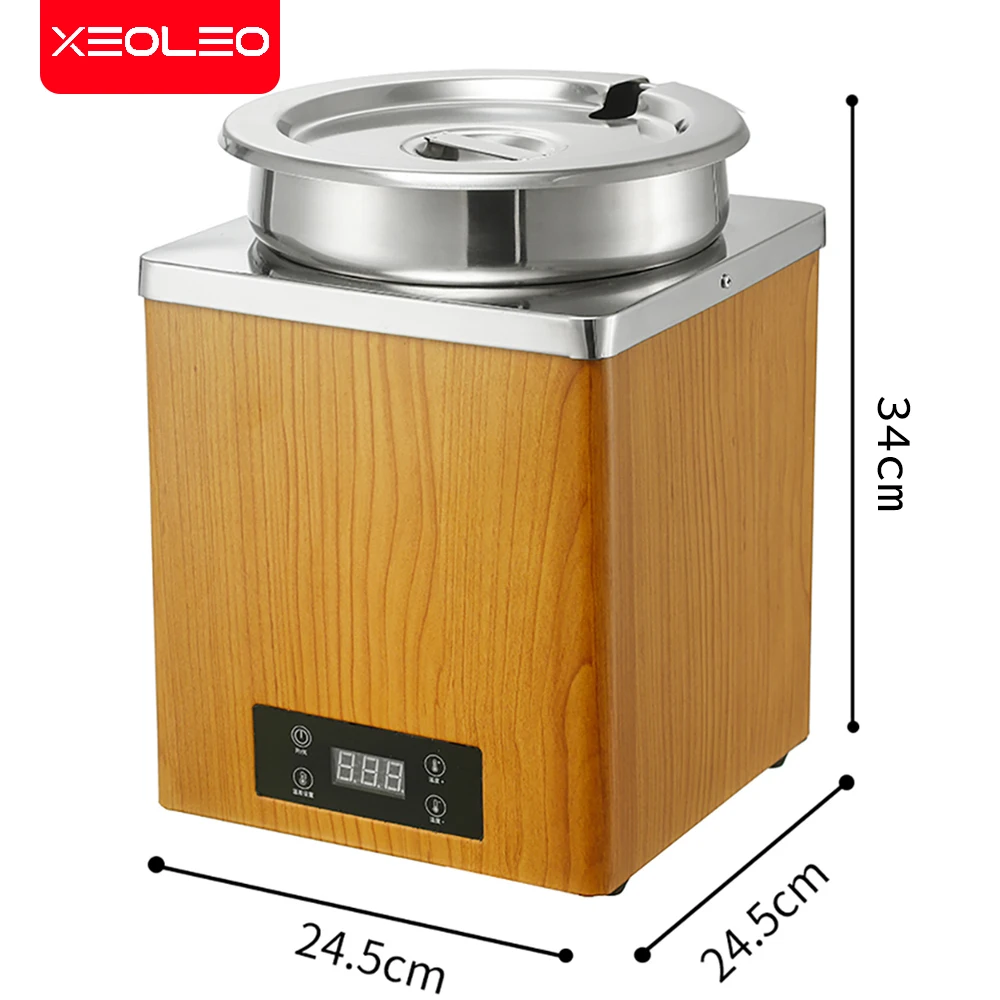 XEOLEO 7L Pearl Pot Brown Sugar Pearl Warmer Stainless Steel Rice Tapioca Sago Thermal Insulation Pot 5