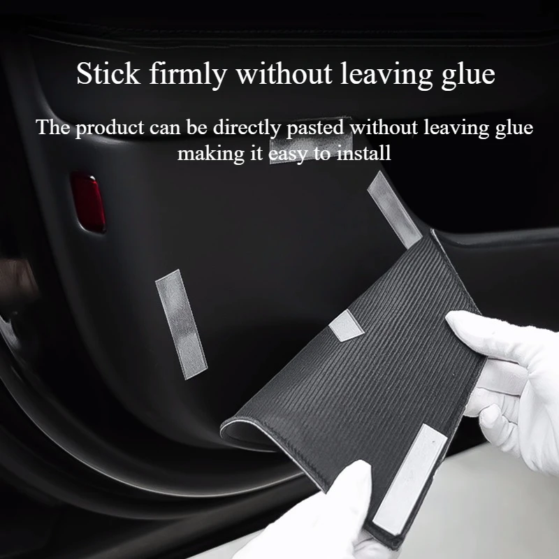 4PCS Car Door Anti Kick Pads Leather Door Panel Protective Pad Sticker Anti Dirt Mat Accessories For Tesla Model Y Juniper door sill pads door sill guards