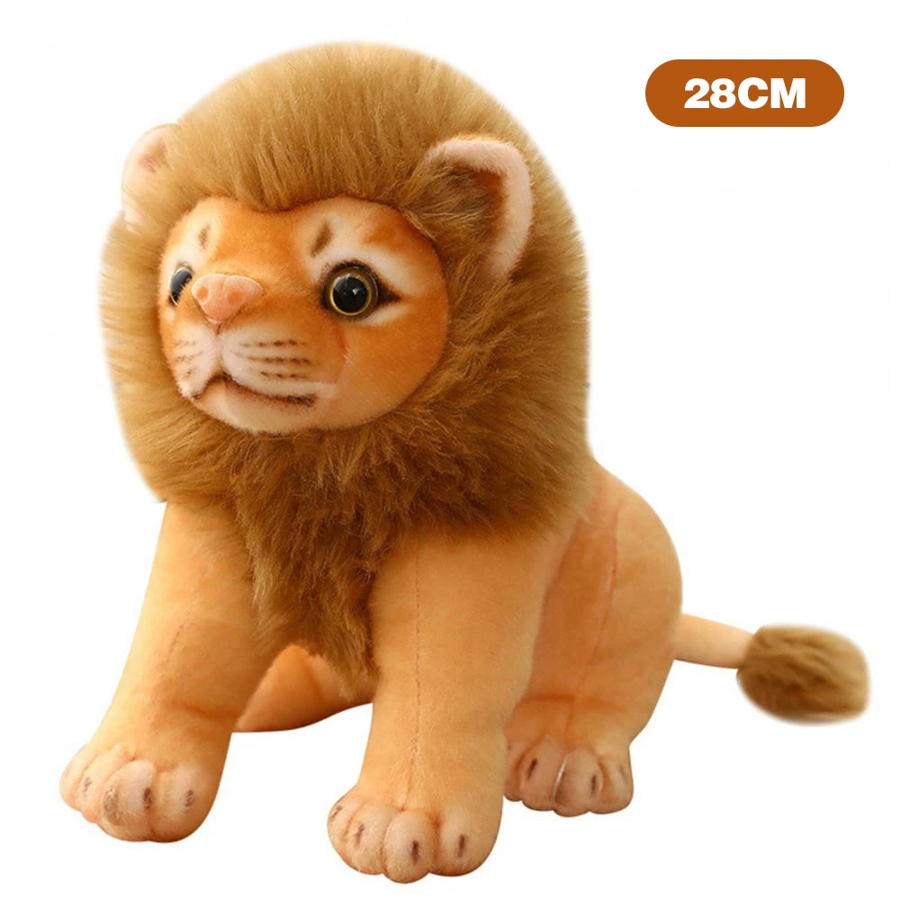 23/28CM Simulated Lion Plush Pillow Filling Toy for Children Cute Creative Soft Cotton Plush Stuffed Doll Lion Boy Girl Toy Gift 5