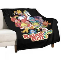 Rain.bow Brite Throw Blanket Blankets Sofas Of Decoration For Sofa Blanket For Decorative Sofa 1