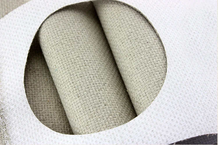 588gsm Thick Double warp and double weft linen blend coated rough oil canvas, width 170cm