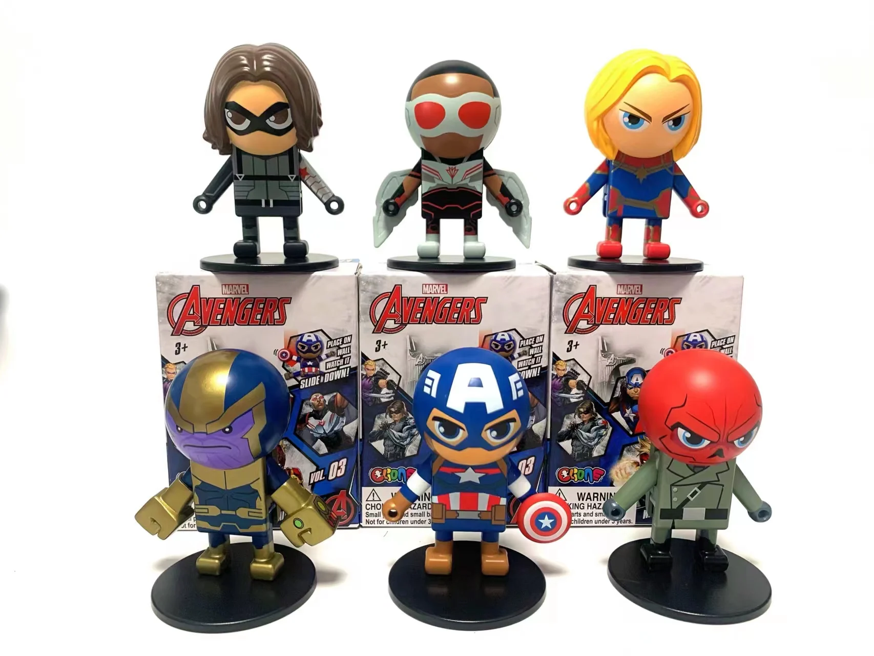 Marvel Avengers Dynamic Wall Climbing Thanos Captain American Falcon Winter Soldier Doll Gifts Toy Model Anime Figures Collect