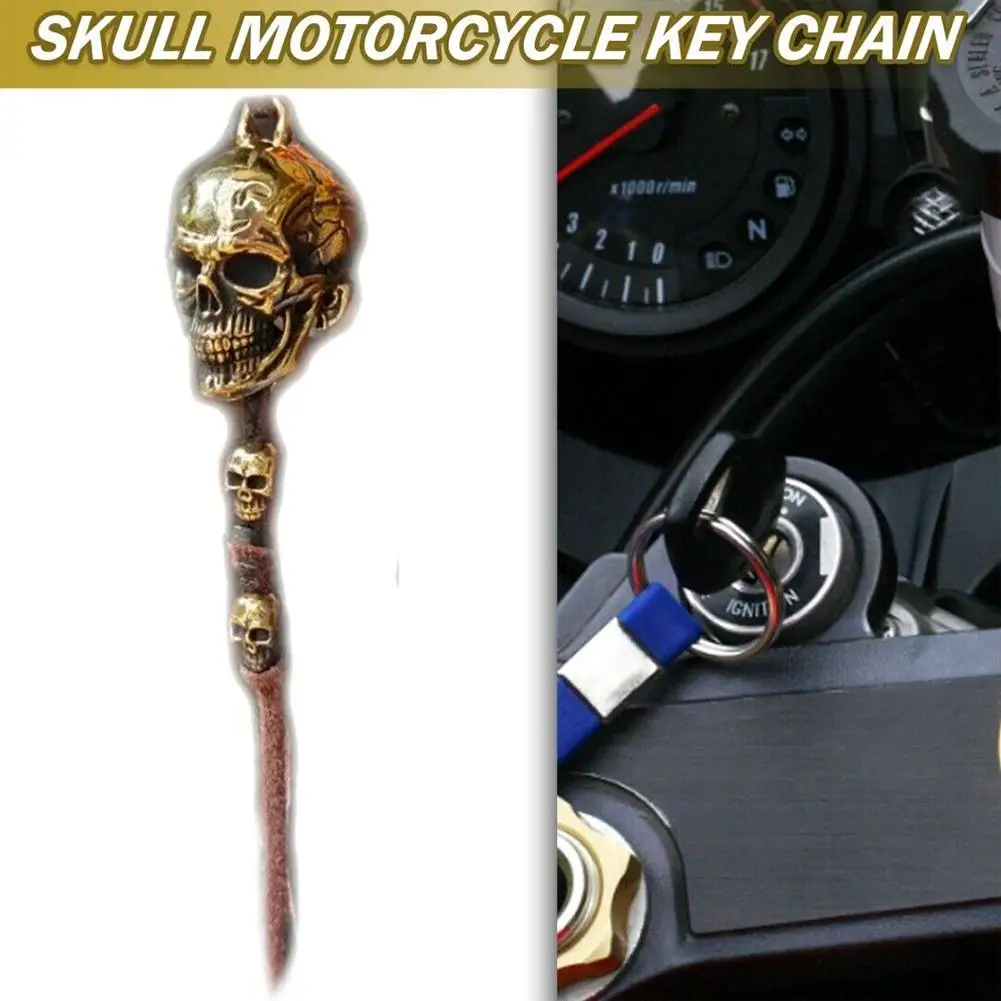 Biker Skull Bell Gremlin Bell Per Moto Biker Bell Lucky Key Chain Hangings Regalo Moto Guardian Ride Bell Access B8R5