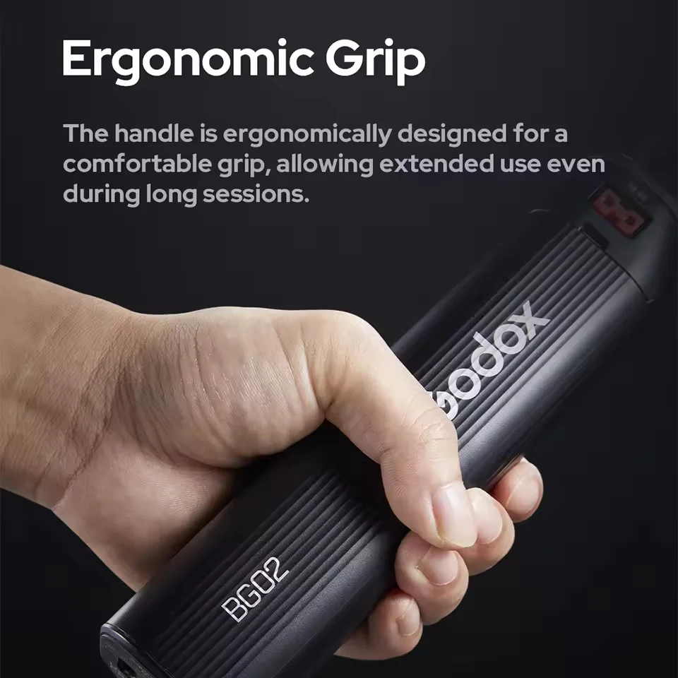 Godox BG02 Portable Battery Grip 95Wh Capacity Flash LED compatible 180 Tilting Head Adjustment Handle for Flash Video Light