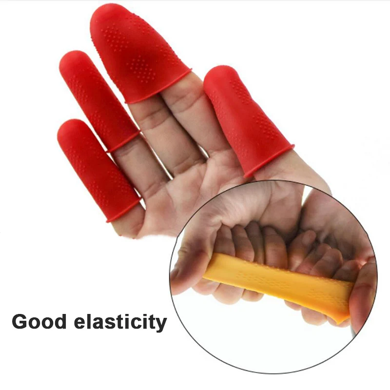 Finger Protector 3Pcs Silicone Anti-cut Heat Resistant Finger Sleeves Cooking