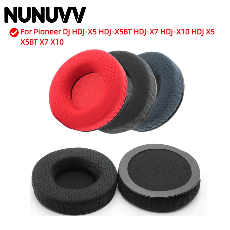 Coussinets D'oreille (Ear Pads) De Remplacement Pour Casque Pioneer HDJ-X5/X7/X10 - Cuir Protéiné - Noirs